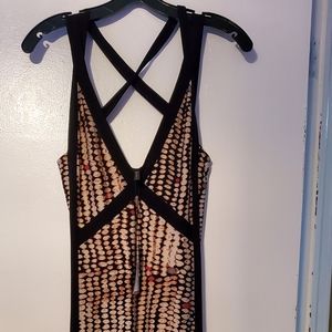 Bcbgmaxazria Asymmetric Sleevless dress Sz M